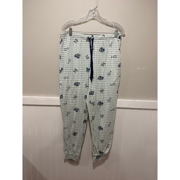 Life Is Good Other - Life is Good Sleep Pull On Pajama Bottoms Stripes Flip Flop Women Size Large